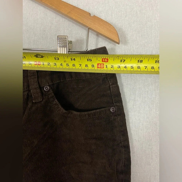 St.  Johns Bay Pants Women Brown Corduroy Straight Leg Cotton Pockets Sz 12 - Picture 11 of 13